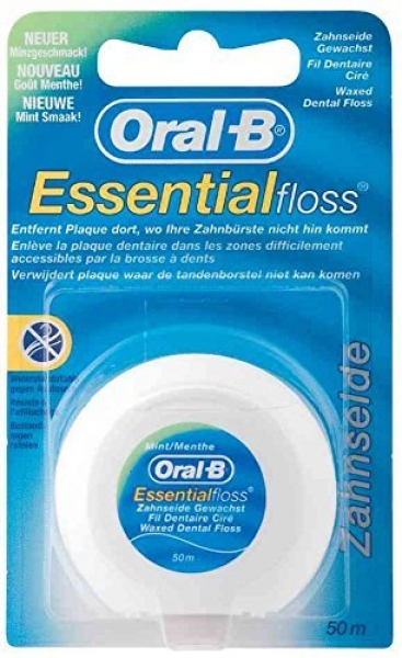 4 x Oral-B Essential-floss Zahnseide/ gewachst/ Minzgeschmac